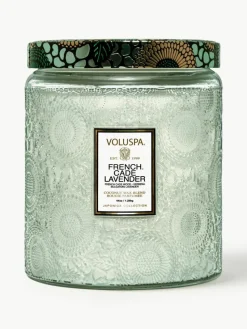 Handgemaakte 2-lonts geurkaars Japonica Collection (cade hout, verbena en lavendel)