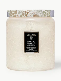 Handgemaakte 2-lonts geurkaars Japonica Collection (santal, bourbon vanilla & oud)
