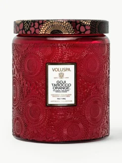 Handgemaakte 2-lonts geurkaars Japonica Collection (goji bes, mango & tarocco sinaasappel)
