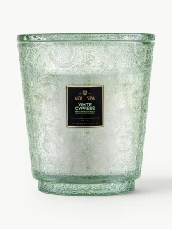 Handgemaakte 5-lonts geurkaars Japonica Collection (cipres, jeneverbes, muntblaadjes & hout)
