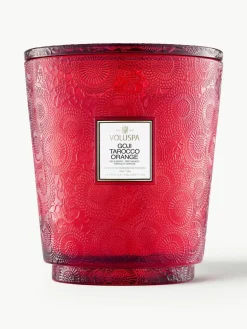 Handgemaakte 5-lonts geurkaars Japonica Collection (goji bes, mango & tarocco sinaasappel)