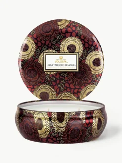 Handgemaakte 3-lonts geurkaars Japonica Collection (gojibessen, mango & tarocco sinaasappel)