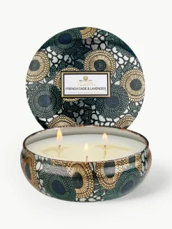 Handgemaakte 3-lonts geurkaars Japonica Collection (cade hout, verbena & lavendel)