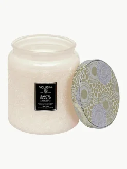 Handgemaakte 2-lonts geurkaars Japonica Collection (santal, bourbon vanilla & oud)