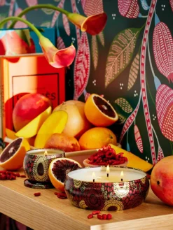Handgemaakte 3-lonts geurkaars Japonica Collection (gojibessen, mango & tarocco sinaasappel)