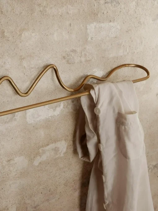 Handgemaakte metalen wandhanddoekhouder Curvature