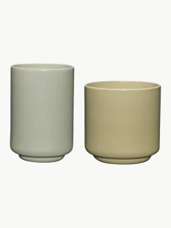 Handgemaakte multifunctionele containers Deux Pots, 2-delig
