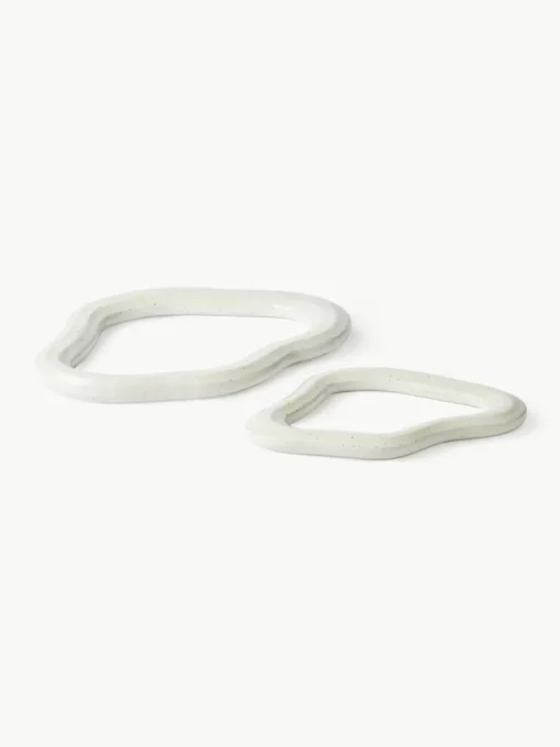 Handgemaakte onderzetters Nordic Vanilla, 2-delig