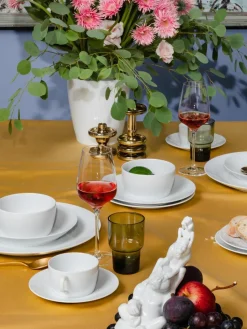 Handgemaakte ontbijtborden Cosmopolitan van porselein, 2 stuks