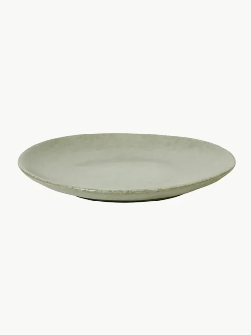 Handgemaakte ontbijtborden Nordic Marsh, 4 stuks