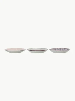 Handgemaakte ontbijtborden Maya met speels patroon, set van 3