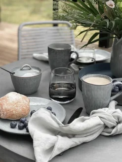 Handgemaakte ontbijtset Nordic Sea, 4 personen (12-delig)
