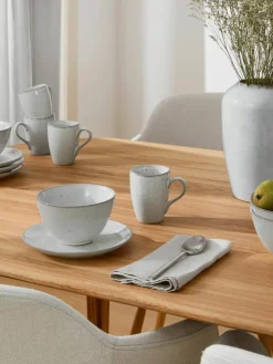 Handgemaakte ontbijtset Nordic Sand, 4 personen (12-delig)
