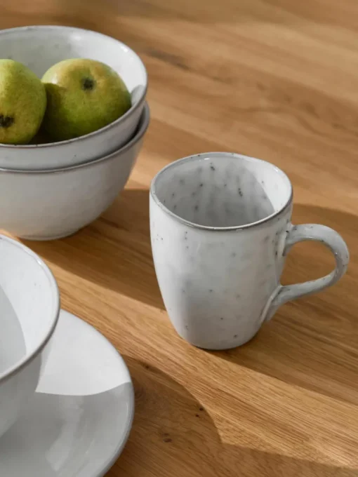 Handgemaakte ontbijtset Nordic Sand, 4 personen (12-delig)