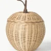 Handgemaakte opbergmand Apple van rotan
