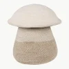 Handgemaakte opbergmand Mushroom met deksel, H 38 cm