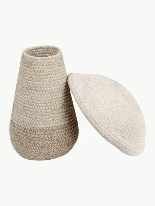 Handgemaakte opbergmand Mushroom met deksel, H 27 cm