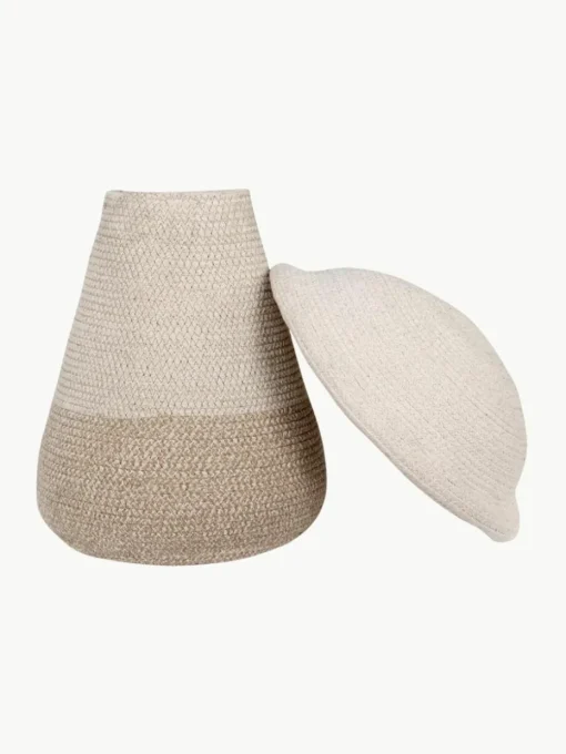 Handgemaakte opbergmand Mushroom met deksel, H 38 cm