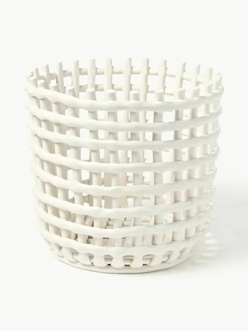 Handgemaakte opbergmand Nalan van keramiek, H 32 cm