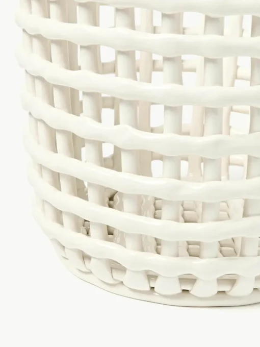 Handgemaakte opbergmand Nalan van keramiek, H 32 cm