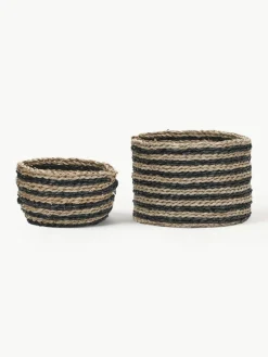 Handgemaakte opbergmanden Zola van zeegras, 2-delig