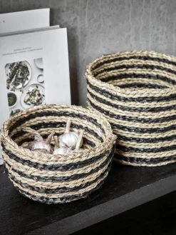Handgemaakte opbergmanden Zola van zeegras, 2-delig