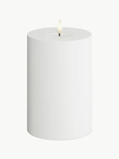Handgemaakte outdoor LED kaars Real Flame, H 15 cm