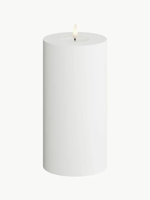 Handgemaakte outdoor LED kaars Real Flame, H 20 cm