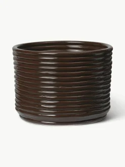 Handgemaakte plantenpot Corduroy