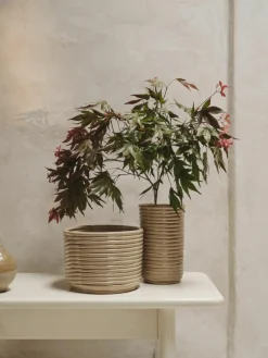 Handgemaakte plantenpot Corduroy