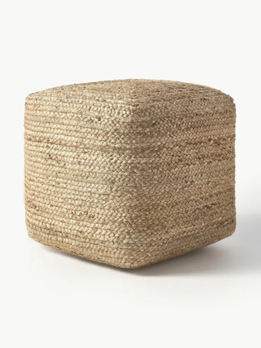 Handgemaakte poef Bono van jute