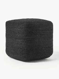 Handgemaakte poef Bono van jute