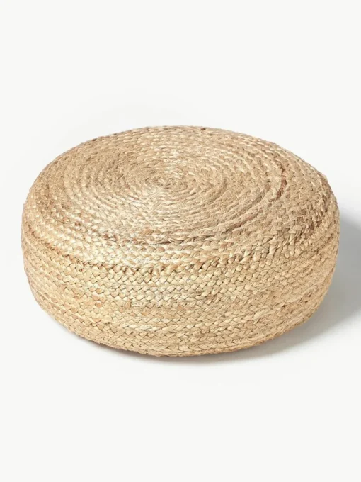 Handgemaakte poef Bono van jute