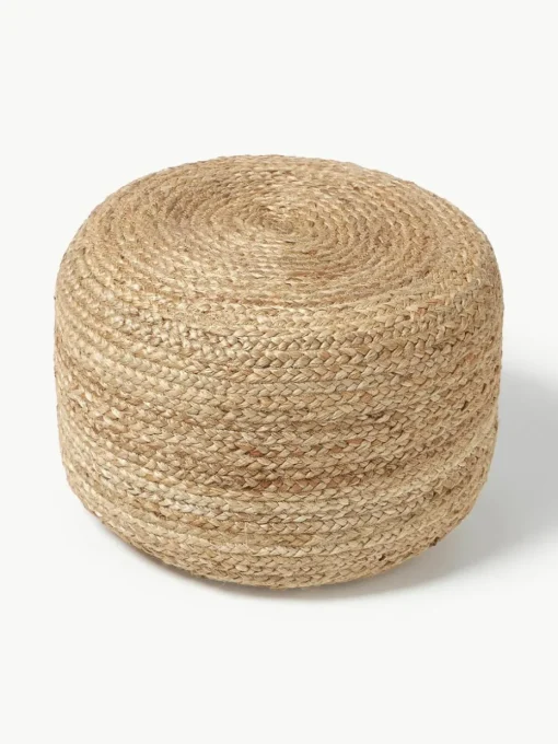 Handgemaakte poef Bono van jute