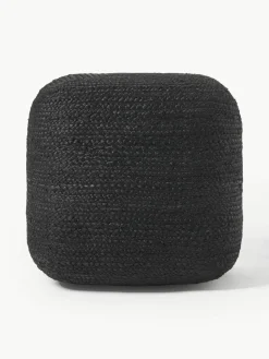 Handgemaakte poef Bono van jute