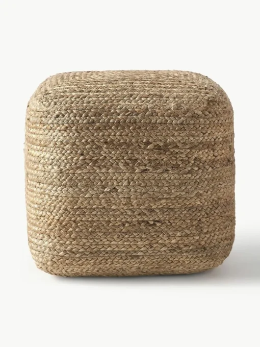 Handgemaakte poef Bono van jute