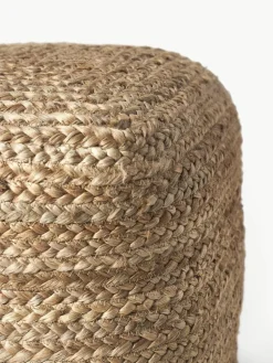 Handgemaakte poef Bono van jute
