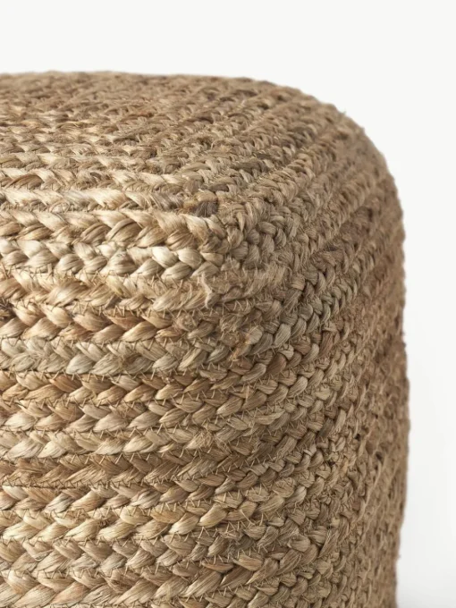 Handgemaakte poef Bono van jute