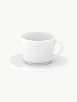 Handgemaakte porseleinen espressokopjes Vitruv met schoteltjes, 2 stuks