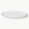 Handgemaakte porseleinen serveerplateau Salt, L 30 x B 20 cm