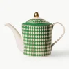 Handgemaakte porseleinen theepot Chess, 1.1 L