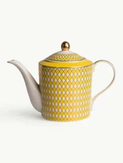 Handgemaakte porseleinen theepot Chess, 1.1 L