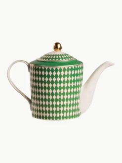 Handgemaakte porseleinen theepot Chess, 1.1 L