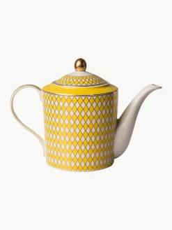 Handgemaakte porseleinen theepot Chess, 1.1 L