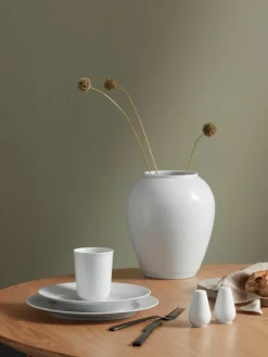 Handgemaakte porseleinen vaas Rhombe, H 25 cm