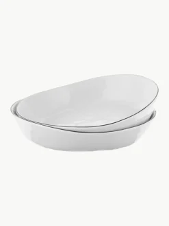 Handgemaakte porseleinen schalen Salt, Ø 20 cm, 2 stuks