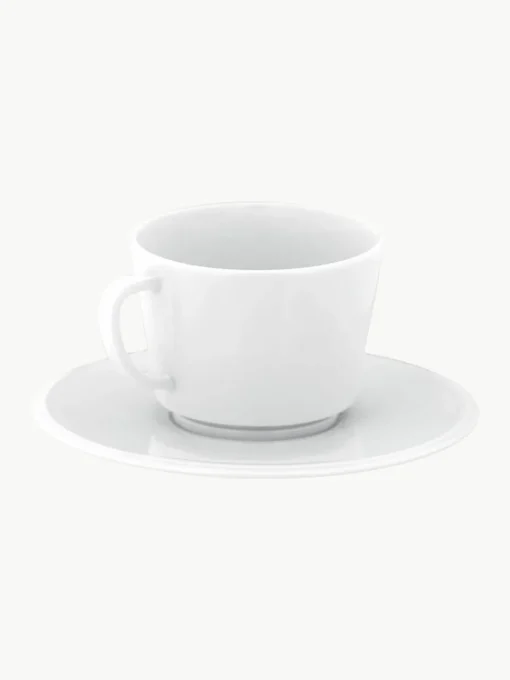 Handgemaakte porseleinen espressokopjes Vitruv met schoteltjes, 2 stuks