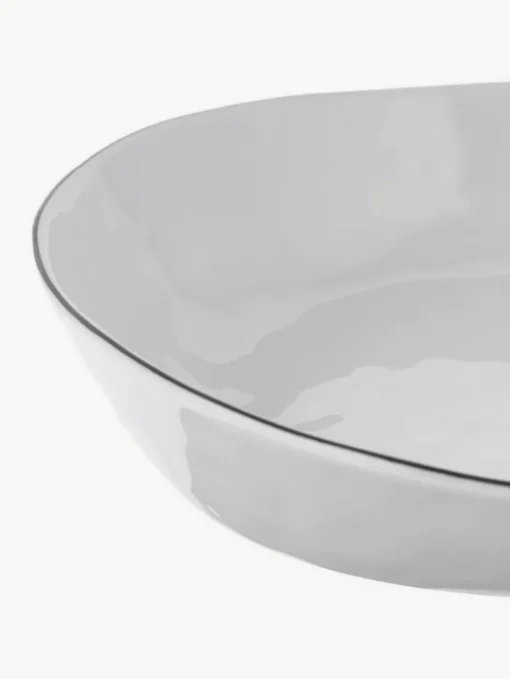 Handgemaakte porseleinen schalen Salt, Ø 20 cm, 2 stuks