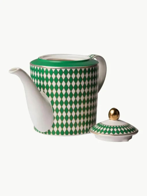 Handgemaakte porseleinen theepot Chess, 1.1 L