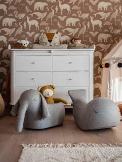 Handgemaakte rollende olifant Bou
